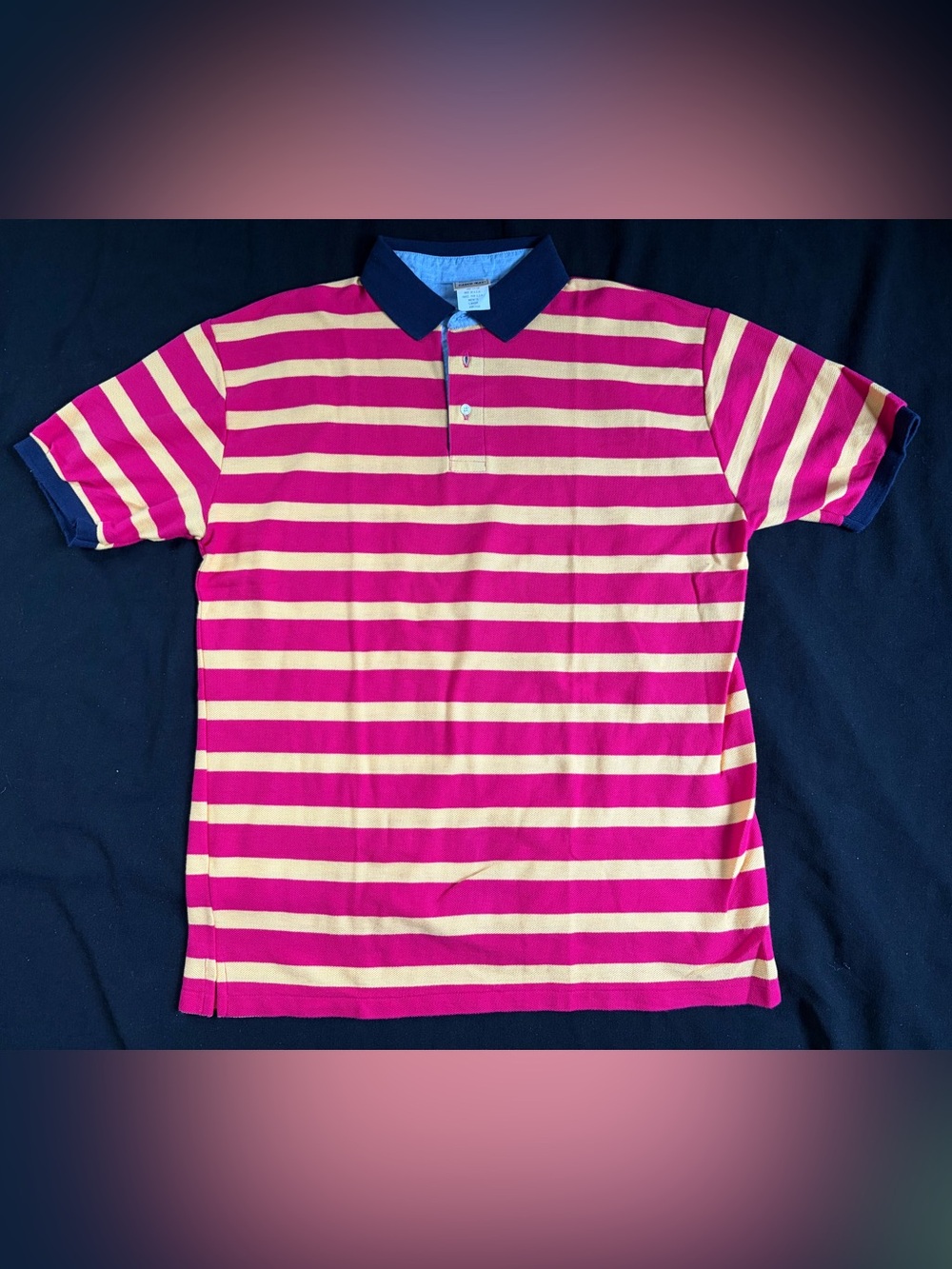 L.L. Bean Vintage 90s polo Men’s L pink/yellow